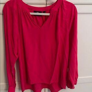 G by Giuliana Bright Fuchsia V-Neck Blouse